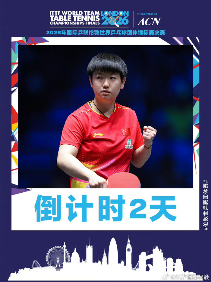 伦敦世乒赛团体赛2天后开赛，国乒众将蓄势待发|倒计时|国际乒联|ITTF|王楚钦|孙颖莎_新浪体育_新浪新闻
